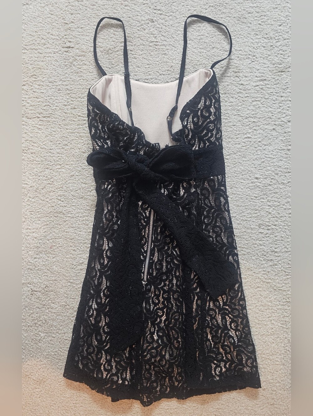 BE COOL Black Lace Strapless Cocktail Dress SIZE large - Picture 10 of 11